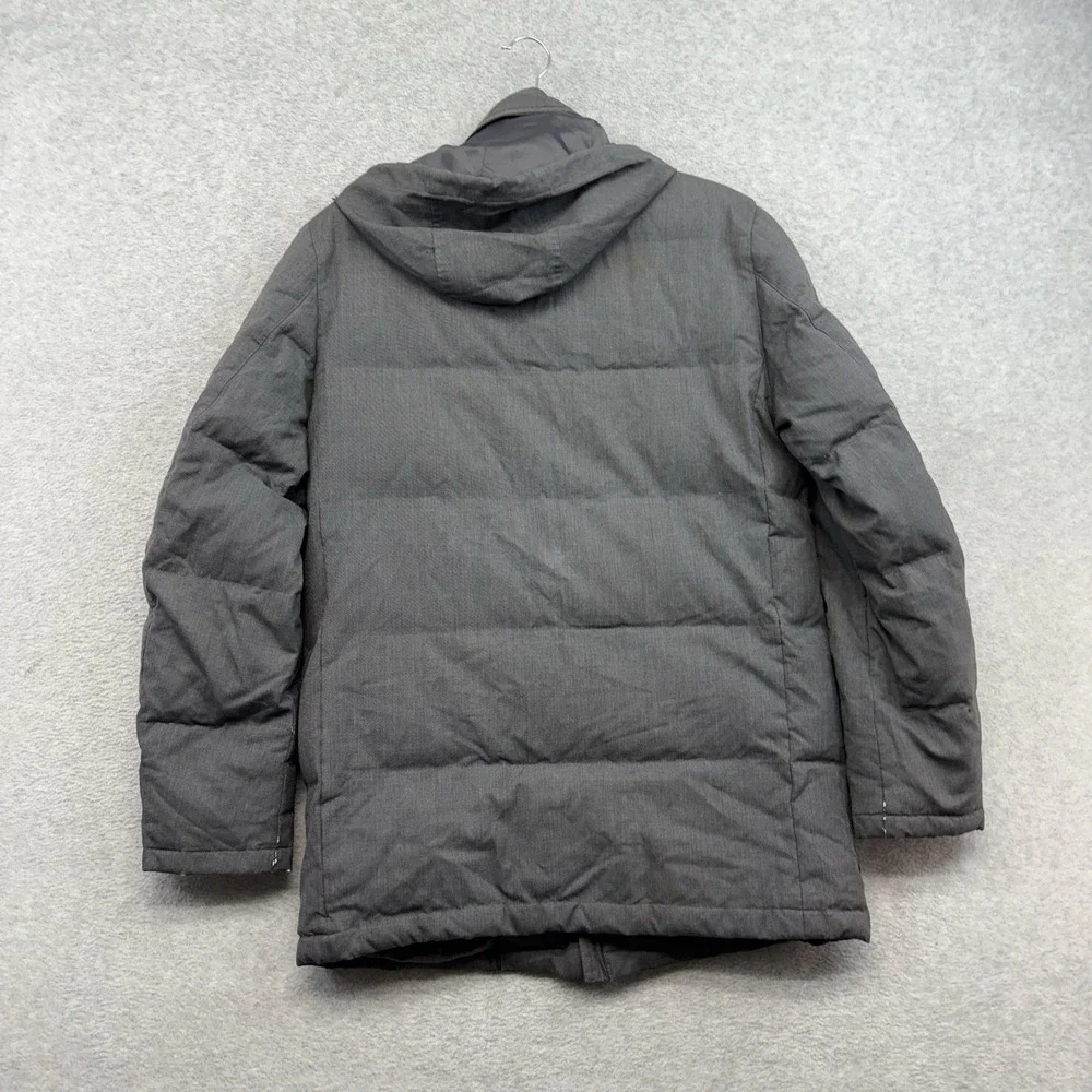 Brooks Brothers Loro Piana Storm System Mens S Puffer Gray Wool Down Jacket Coat